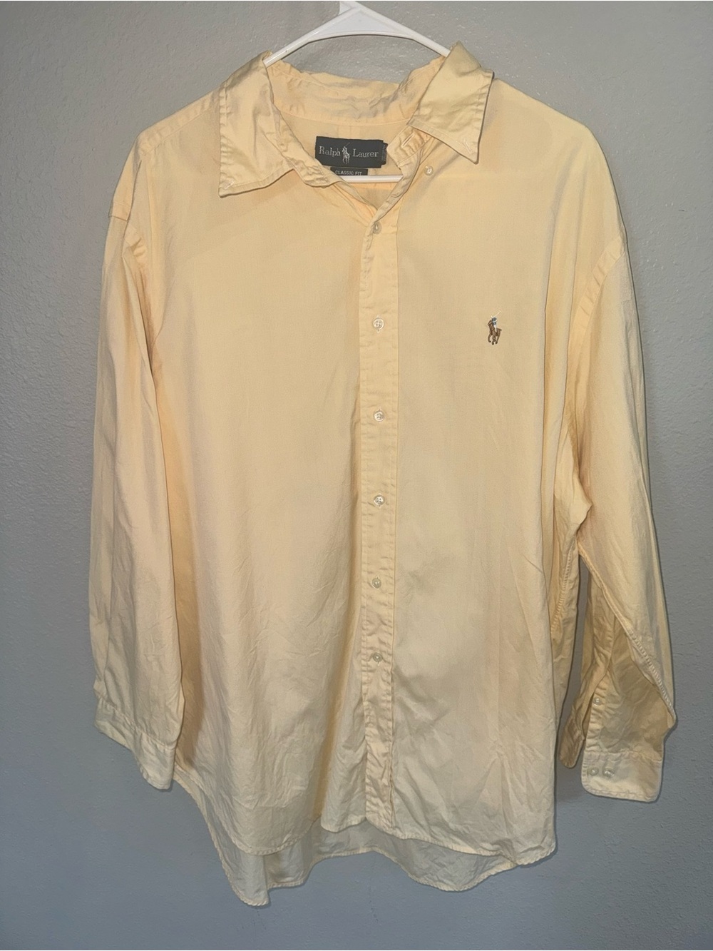 Polo Ralph Lauren Men's Classic-Fit Oxford Button-Down Shirt | 17.5 32 33 Yellow - Picture 4 of 9